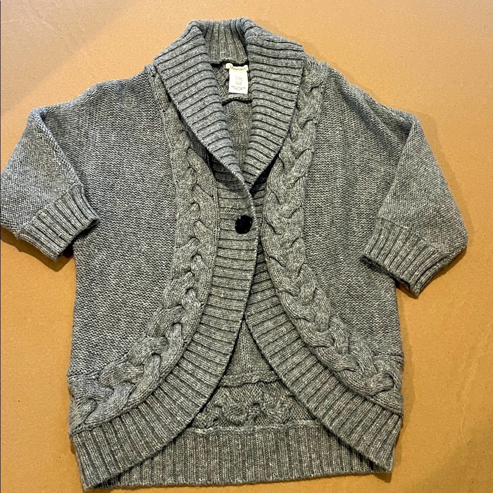 J crew- crew cuts grey sweater cardigan.
